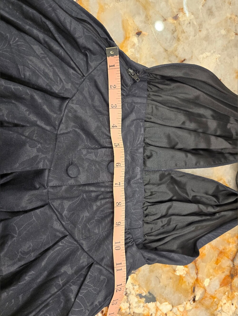 Black Gothic Floral Leather Straps Flowy Extra Wide Skirt - Picture 8 of 11